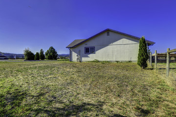 Countryside house exterior with landscape. Washington real estat