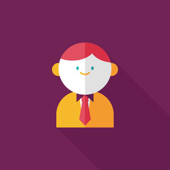 businessman flat icon with long shadow,eps10