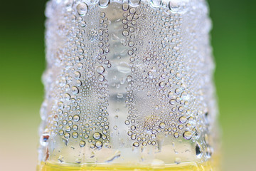 Water Drops on plastic bottle