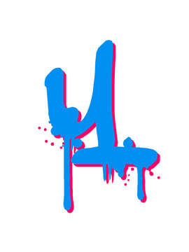 Y Graffiti Tropfen Farbklex Spray