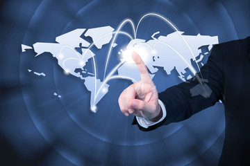 hand pushing social network structure