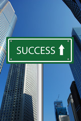 Success road sign