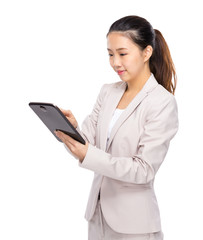 Asian businesswoman use of tablet