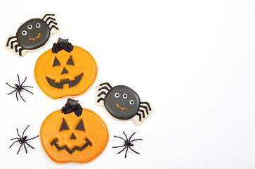 Halloween Cookies on White