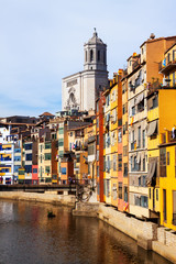 Fototapeta na wymiar Day view of in Girona. Catalonia, Spain