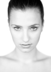 beauty portrait in black and white
