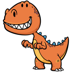 Vector illustration of Cartoon Dinosaur