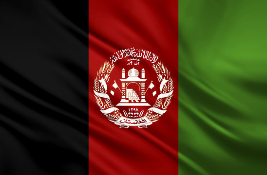 The National Flag of the Afghanistan