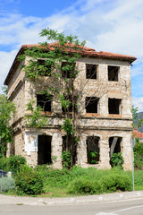 Fototapeta premium ruins of Mostar town