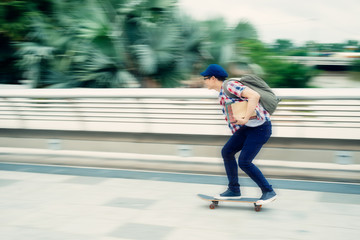 Riding on skateboard © DragonImages