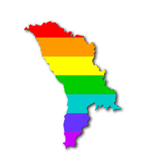 Moldova - Rainbow flag pattern