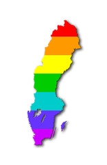 Sweden - Rainbow flag pattern