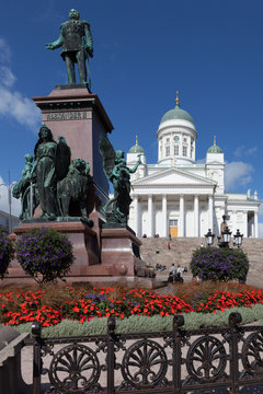 Finland. Helsinki. Senate Square. Monument to Alexander II