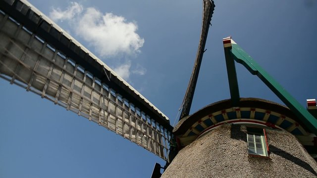 detail of windmill zaanse schans -  amsterdam