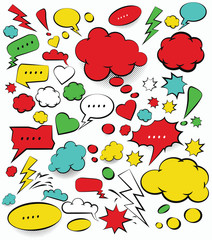 Comic Speech Bubbles,vector