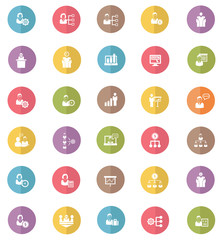 Human resource & business concept icons