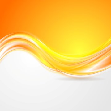 Shiny Orange Abstract Waves