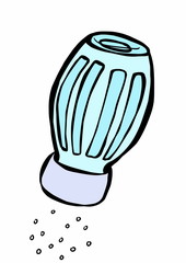 hand drawn salt shaker