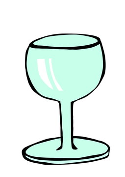 doodle Wine Glass
