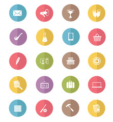 Website icon set,color vector