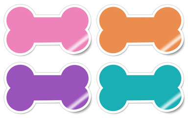 Vinyl Dog Bone Stickers 2
