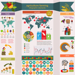 Fototapeta premium Agriculture, farming infographics