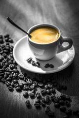 Deurstickers Koffie cup of coffee