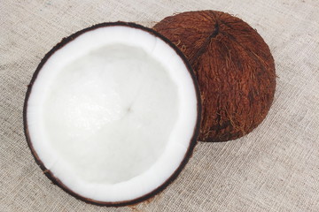 coconut  fruit  Fresh half