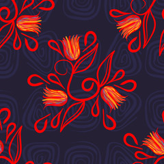 Seamless Repeating Pattern with Flowers