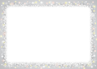 Weihnachtlicher Schneeflocken-Hintergrund im Querformat, grau