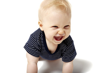 Cute Baby Laughing. First Tooth