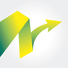 Abstract colored vector symbol isolated on white