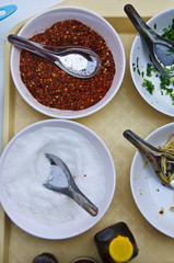 Thai food ingredient for porridge rice gruel in bowl