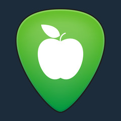 Guitar pick with a fruit