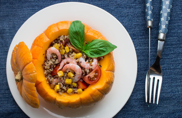 pumpkin stuffed with quinoa