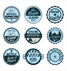 Bicycle retro blue badge collection