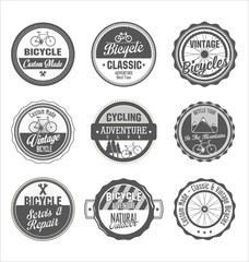 Fototapeta na wymiar Bicycle retro badge collection