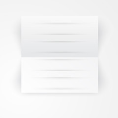 Vector paper template banner. White