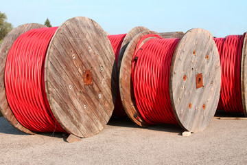 electric cable coil to the electrical connection of the city