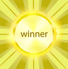 vector retro design with text winner