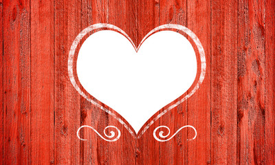 Wooden Backgound with Heart