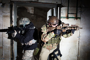 Special forces or contractor team during night mission/operation