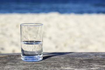 Glass of water which is half-full