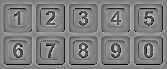 numbers on a grey background