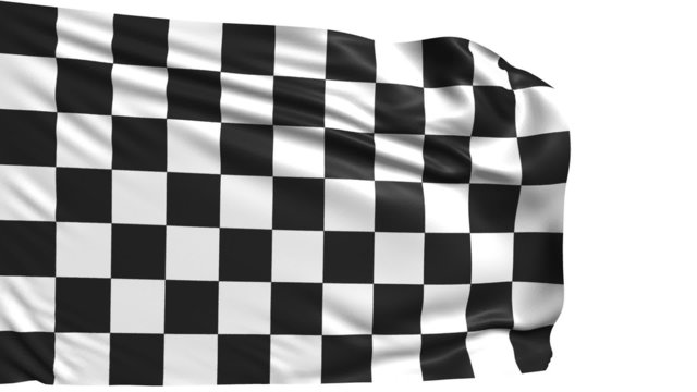 checkered flag with fabric structure; looping