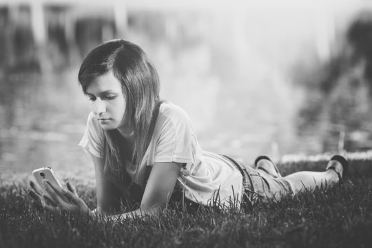 Young Pretty Woman Talking On Mobile Phone