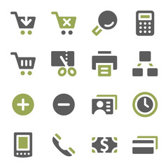 Shopping web icons set