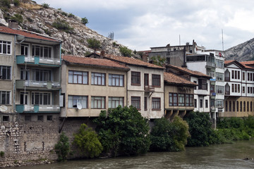 Fototapeta na wymiar Houses in Amasya, Turkey, Asia
