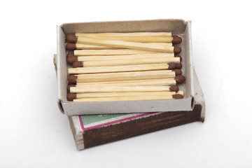 match on the white background