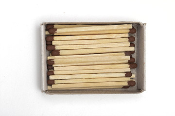 match on the white background